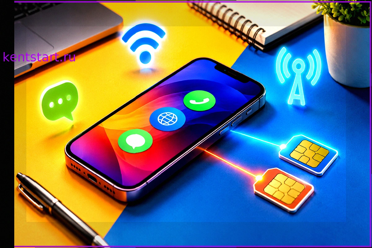 Настройка iPhone с двумя SIM-картами: Звонки, Интернет и Сообщения