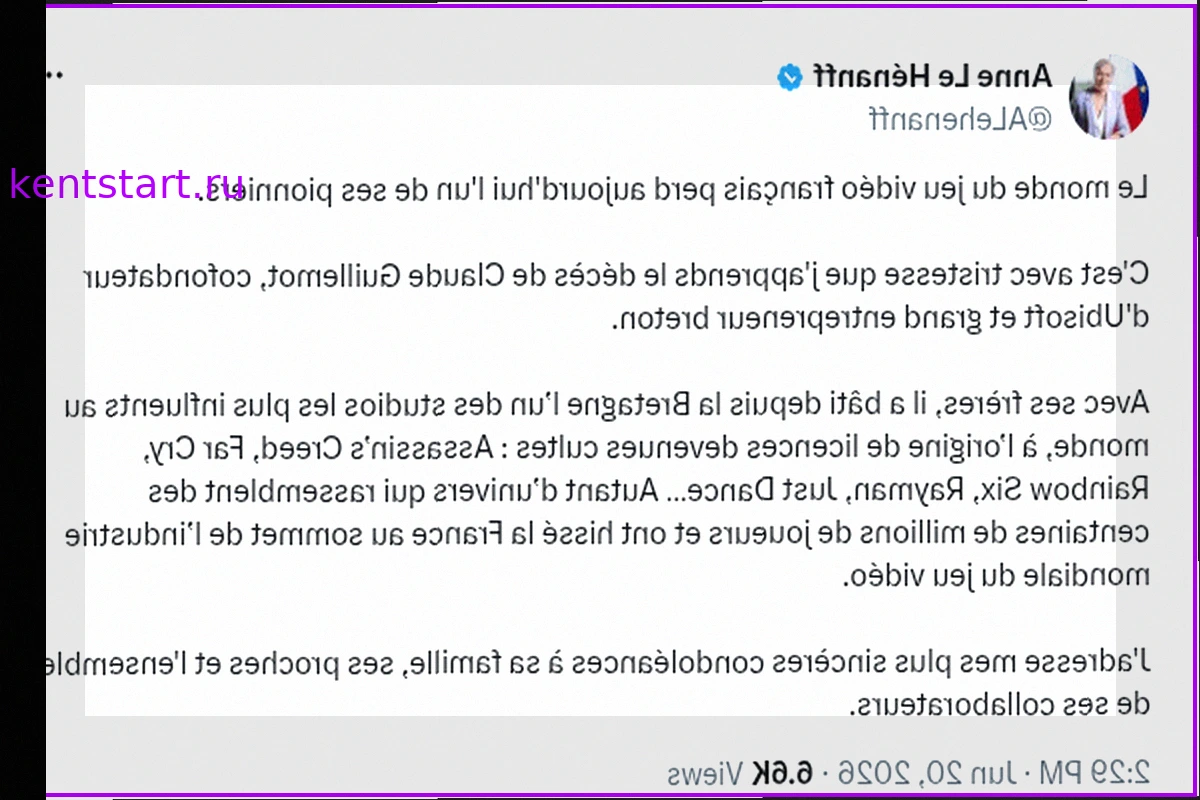 Клод Гиймо, соучредитель Ubisoft, погиб в авиакатастрофе